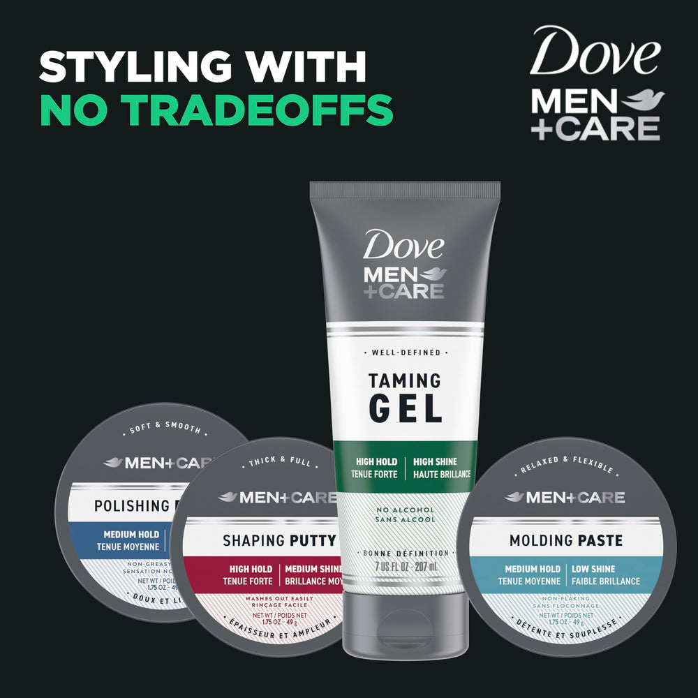 Dove Men+Care Gel packaging designed for easy, activity-ready use.