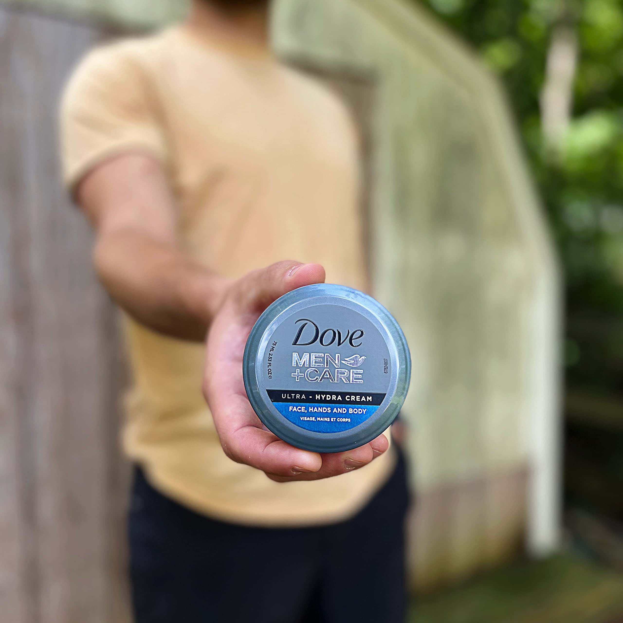 Face application of Dove Ultra Hydra Cream for smoother skin
