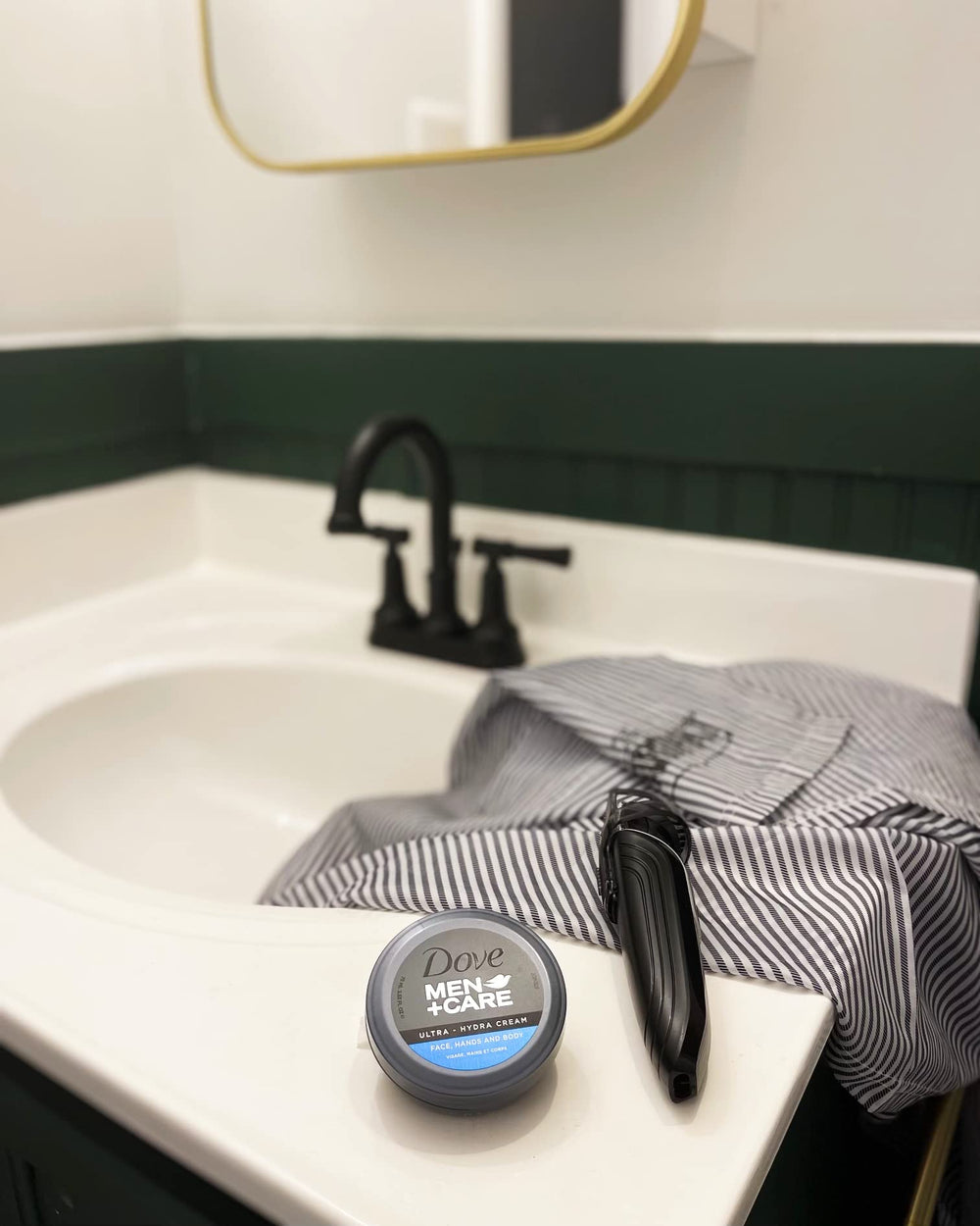 Hands and body application of Dove Ultra Hydra Cream for moisture