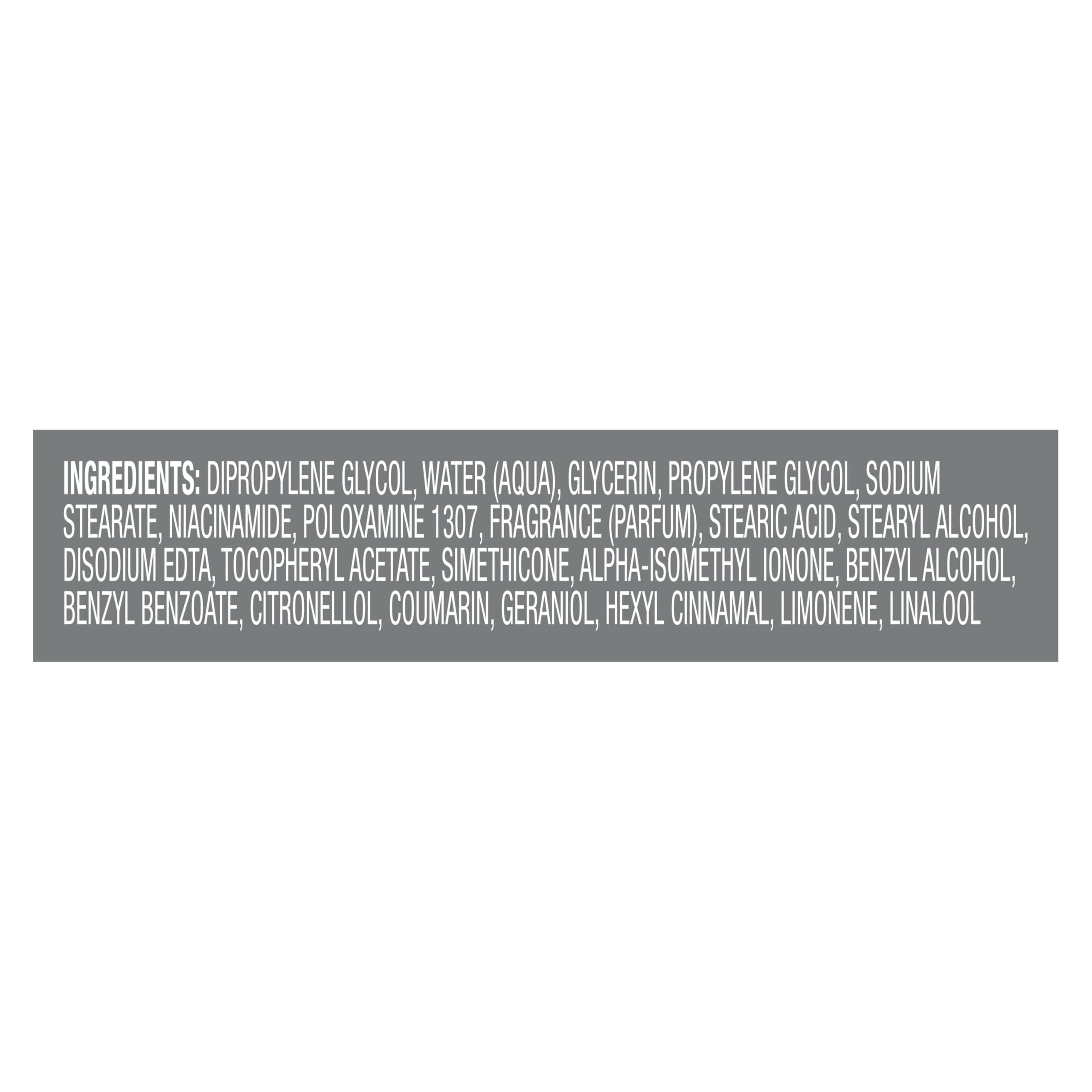 Dove Men+Care Wild Eucalyptus packaging detail highlighting ingredients.