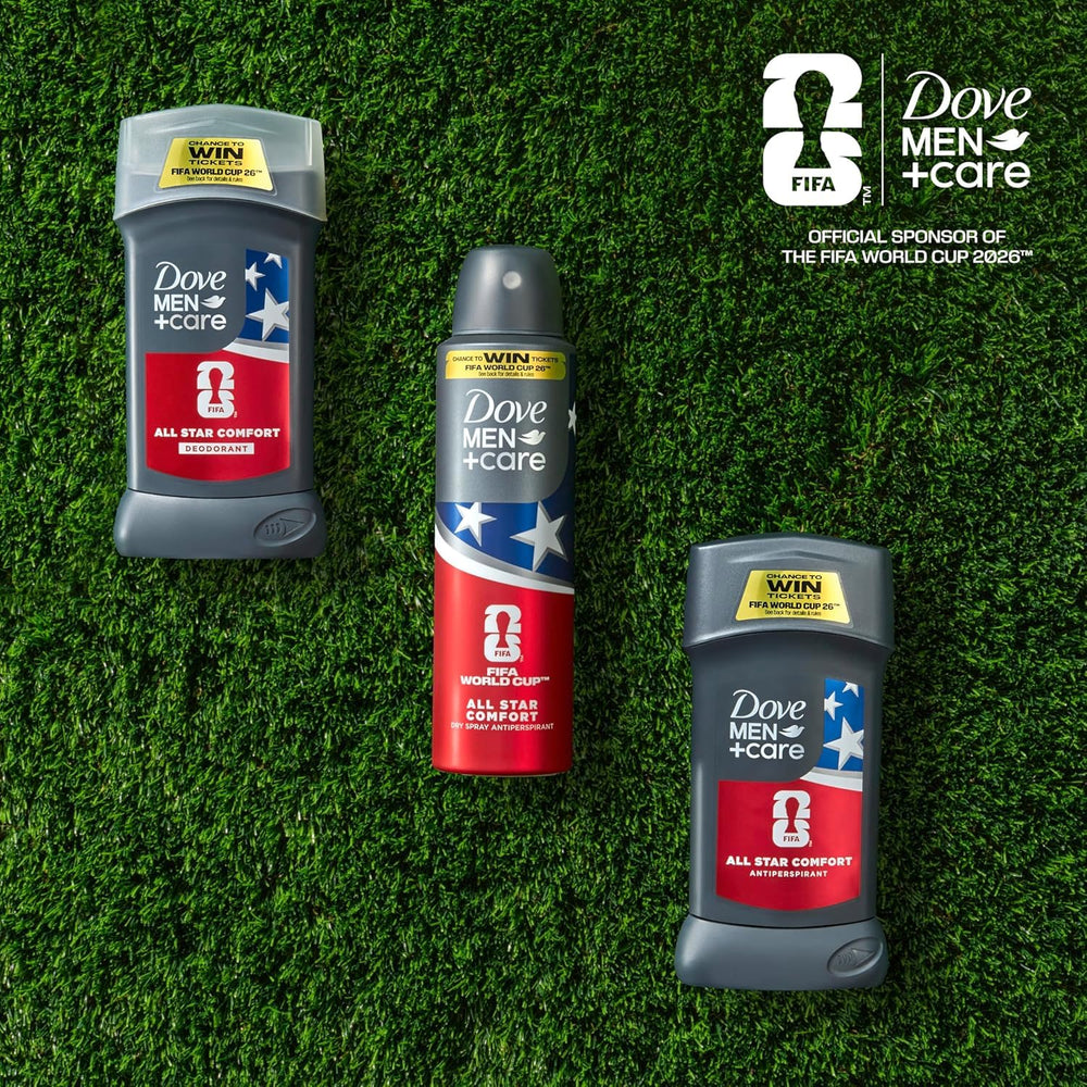 Dove Men+Care underarm moisturizer detail supports skin comfort during workouts.