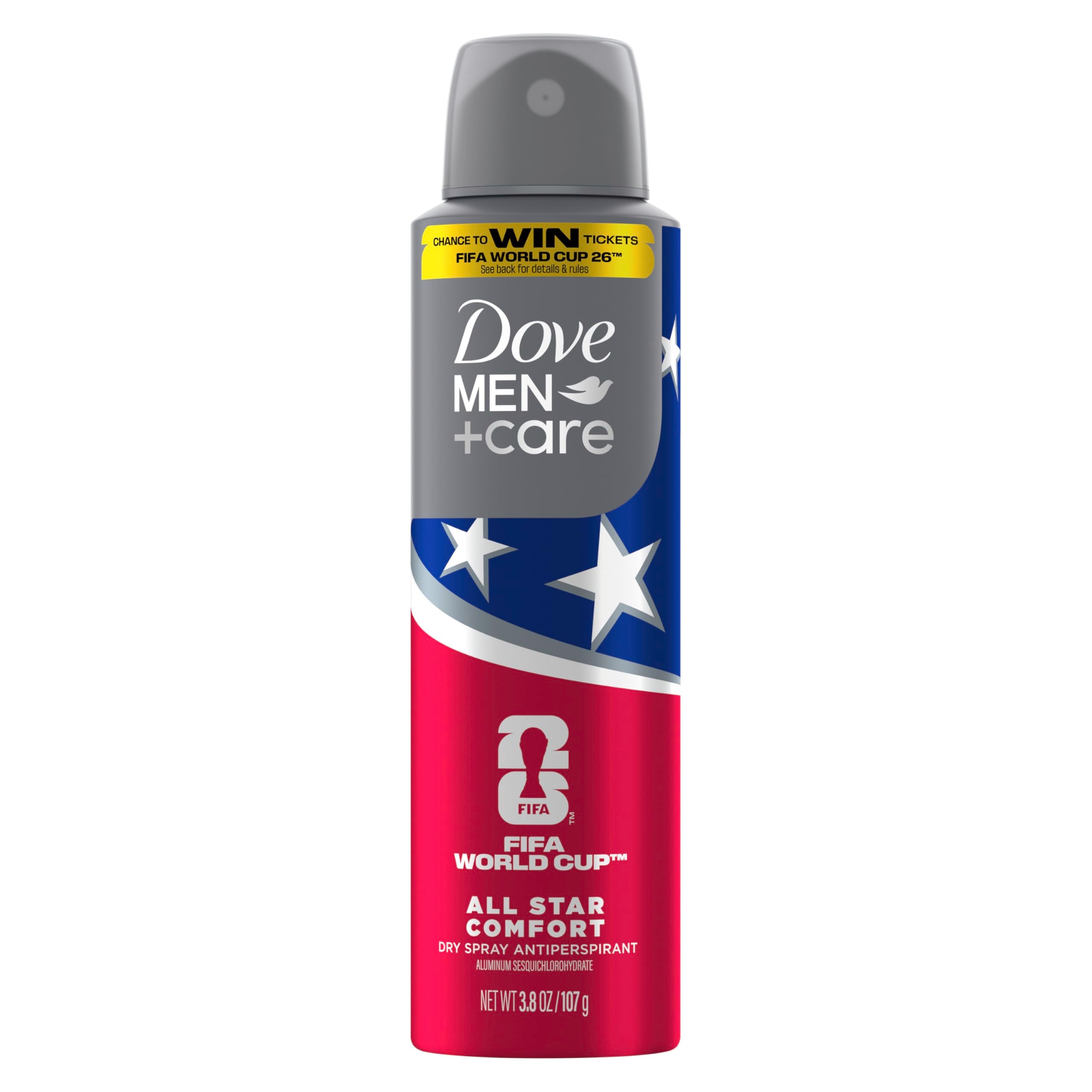 Dove Men+Care FIFA World Cup edition packaging for daily freshness.