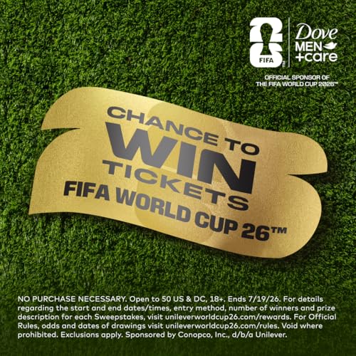 Dove Men+Care FIFA edition moisturized underarms for comfortable wear.