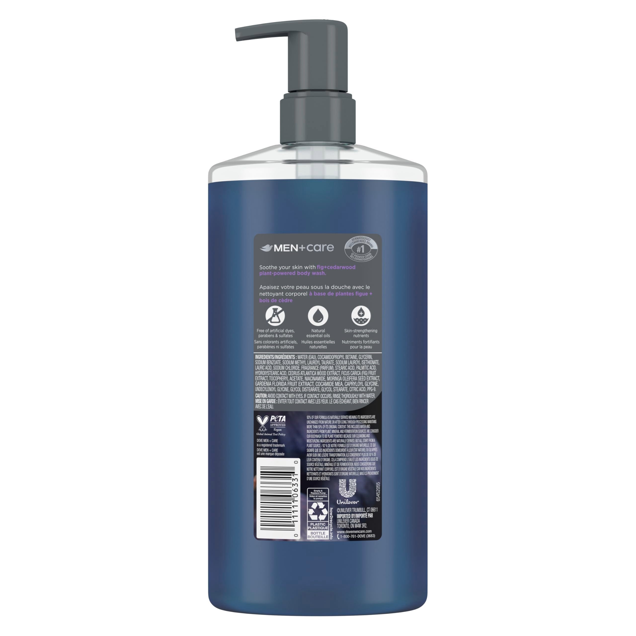 Fig + Cedarwood fragrance cues creating a warm, masculine shower aroma.