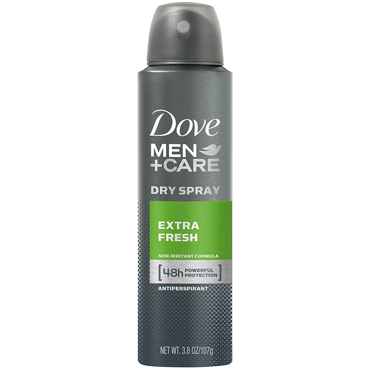 Dove Men's Antiperspirant Extra Fresh 3-pack side view showing compact design.