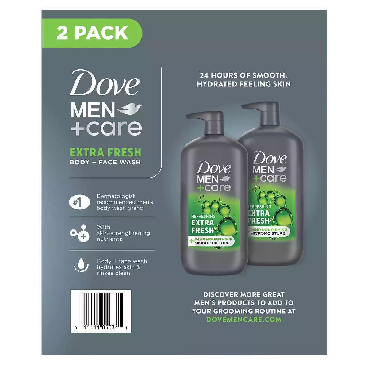 Dove Men+Care Extra Fresh lather on skin during shower for refreshment