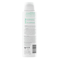 Dove Morning Dew packaging highlights nourishing serum for skin care.