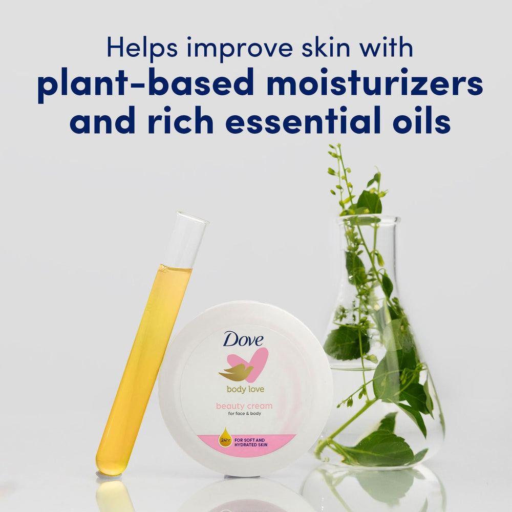 Dove Nourishing Body Care on dry patches providing targeted moisture.