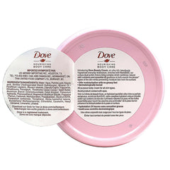 Dove Nourishing Body Care cream on hand demonstrates quick absorption.