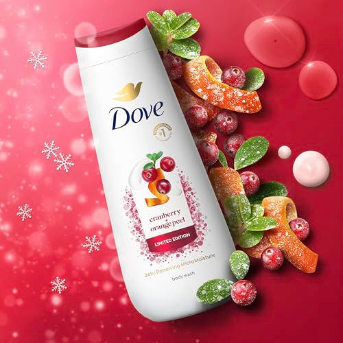 Plant-based moisturizers in Dove body wash illustrated on label