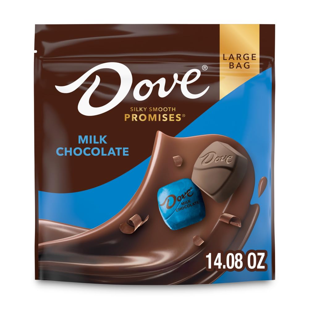 Dove Promises bag front showing premium chocolate for sharing.