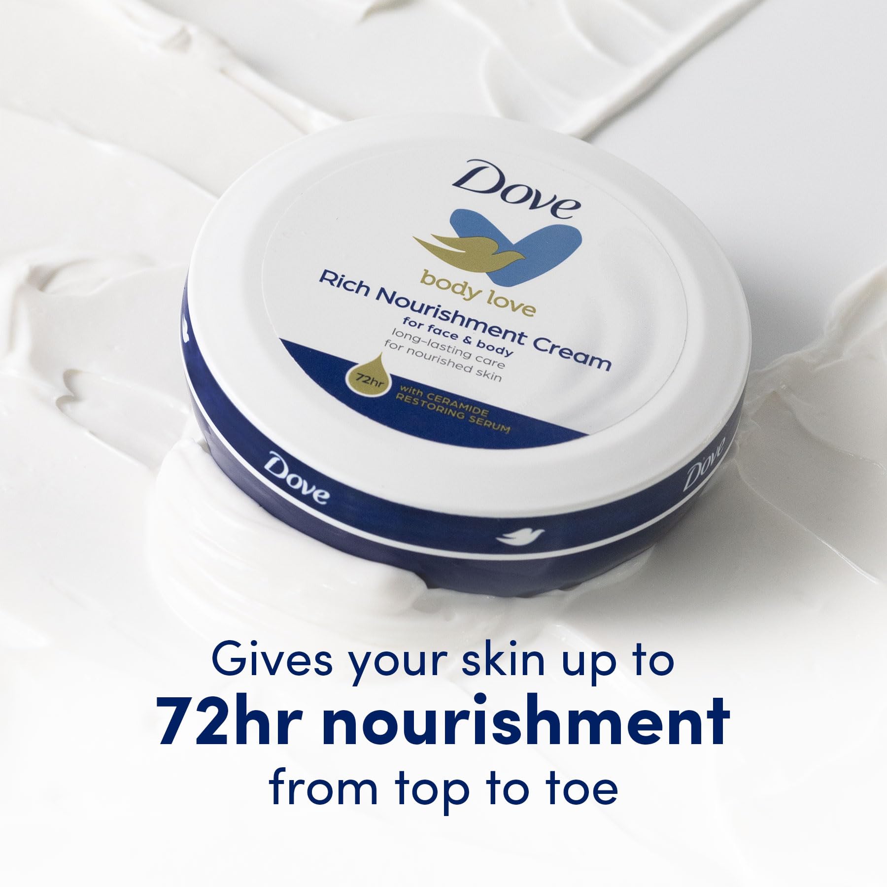 Dove Rich Nourishing Cream ready for desk or bag rehydration