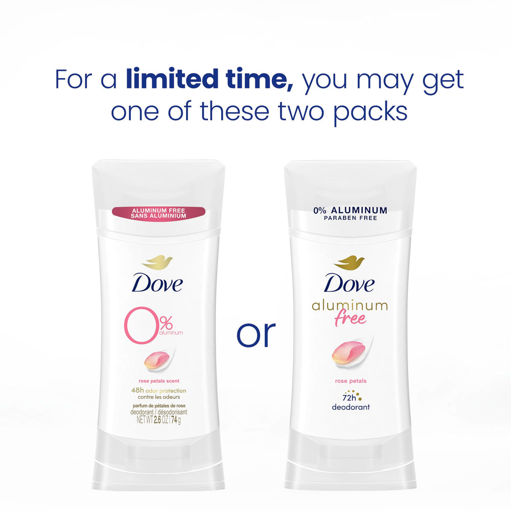 Alcohol-free Dove deodorant formula suitable after shaving for sensitive skin.