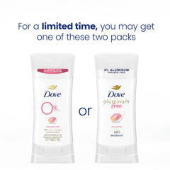 Alcohol-free Dove deodorant formula suitable after shaving for sensitive skin.