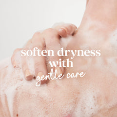 Dove Sensitive Skin foam lather demonstrates creamy cleansing texture