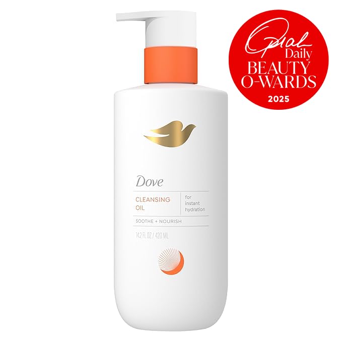 Dove Shower Body Oil Wash texture in action, silky oil becoming rich foam.