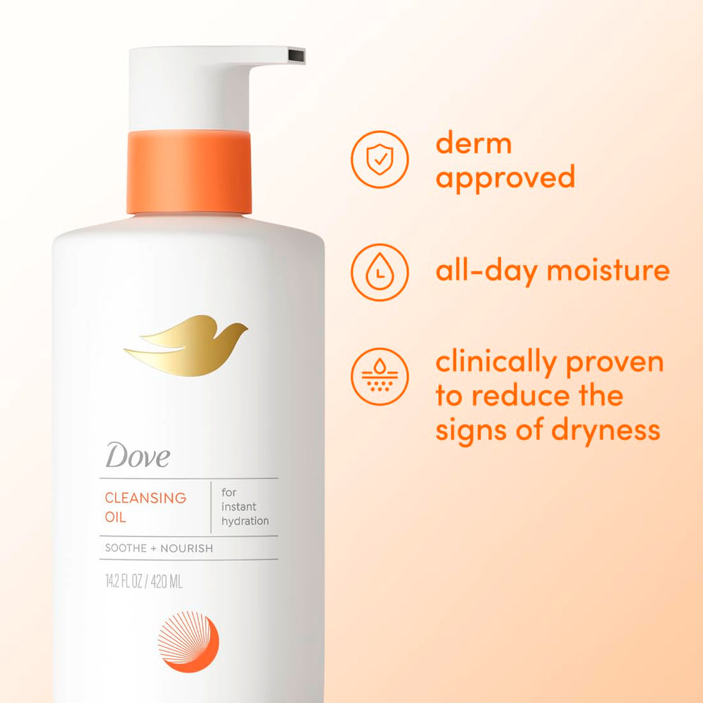Dove external-use label depicted for clarity and safety.