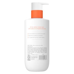Dove Wash bottle highlights nourishing oil blend for skin resilience.