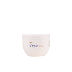 Dove Silky Nourishment body cream bottle for deeply moisturized, soft skin.