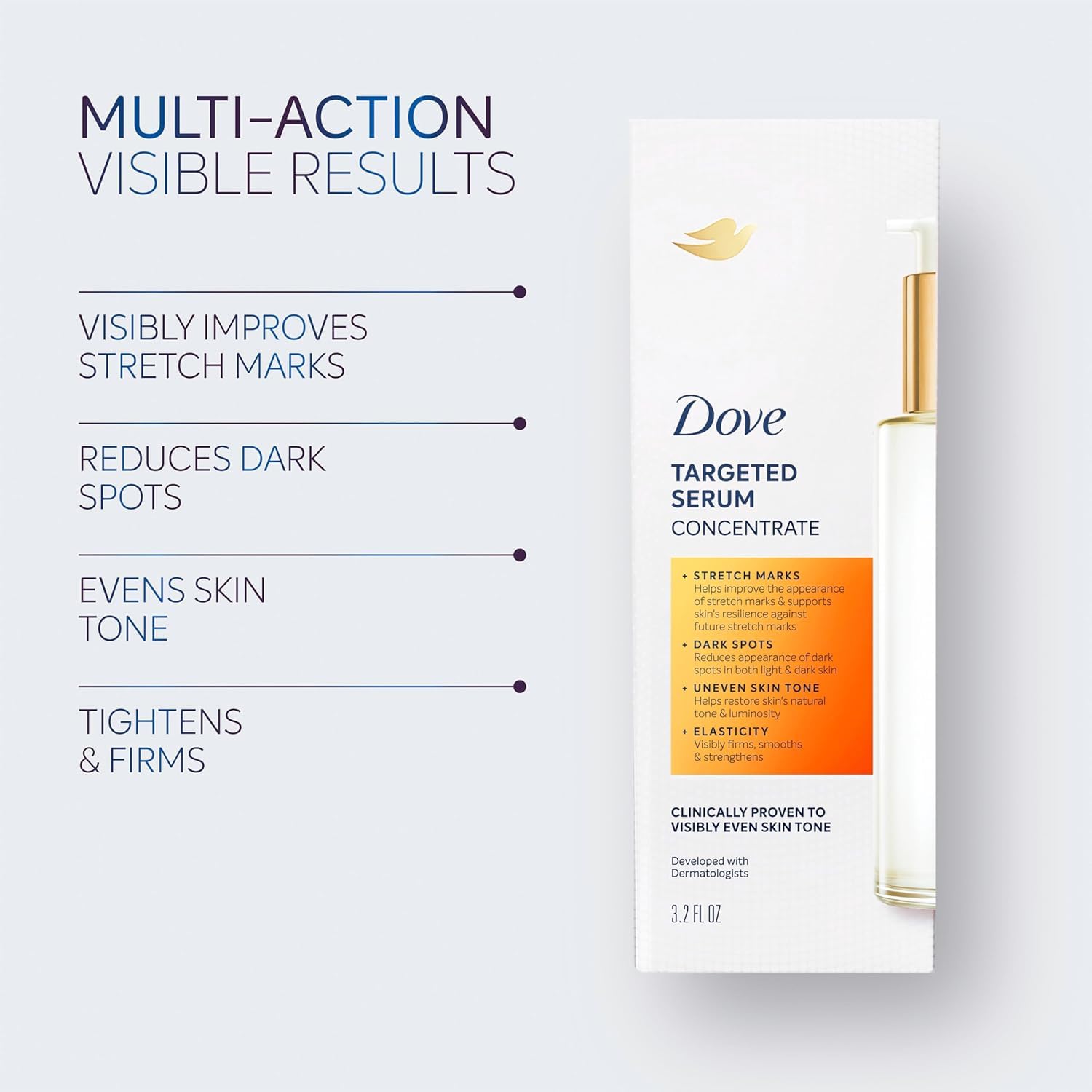 Dove Targeted Serum Natural Moisturizing Factors support hydration.
