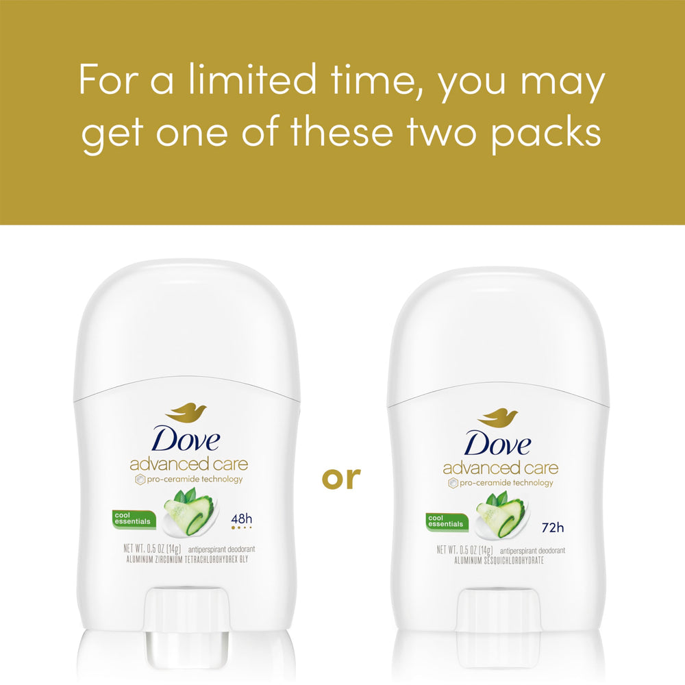 Dove Advanced Care Cool Essentials underarm application in motion for everyday protection.