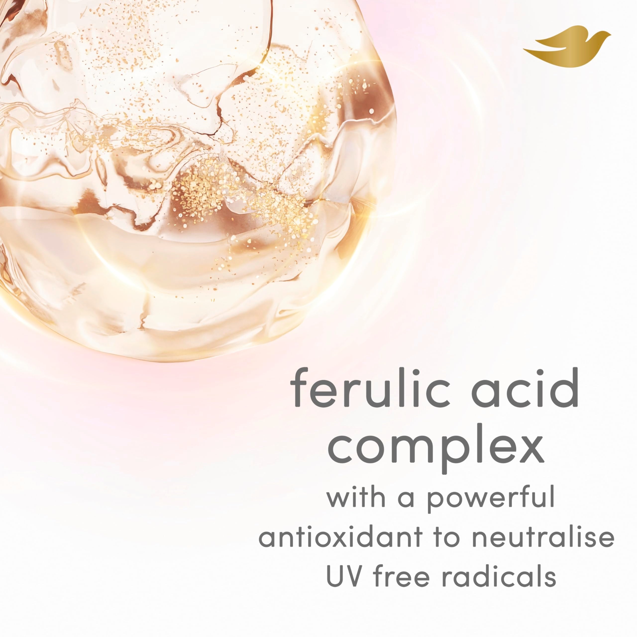 Dove UV Repair Glow Oil application demonstrates quick absorption and lightweight feel.