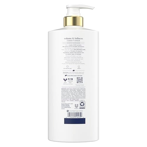 Dove Volume & Fullness Conditioner pump dispense for easy daily routine.