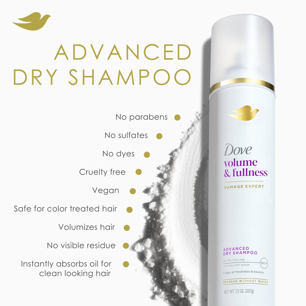 Dove Volume & Fullness spray absorbed oil leaving no white cast.