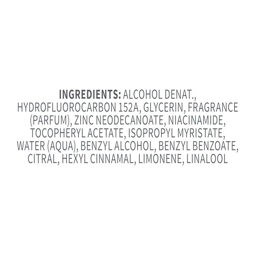 Dove Whole Body Deodorant Cooling Spray dries quickly after application.