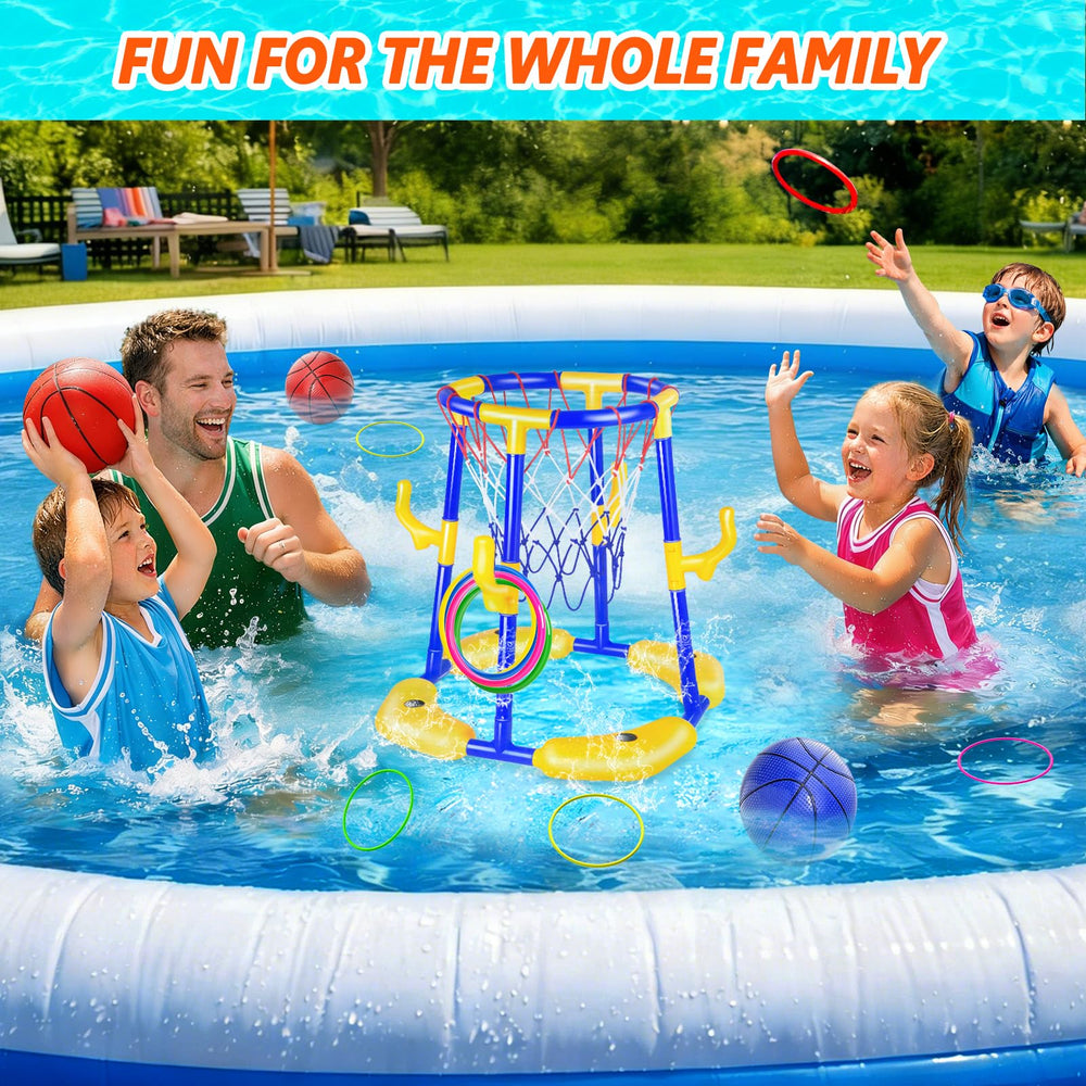 Doviden complete pool game set includes rings, balls and a pump
