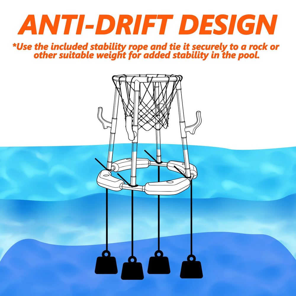 Doviden pool basketball hoop uses durable PP material for lasting family play