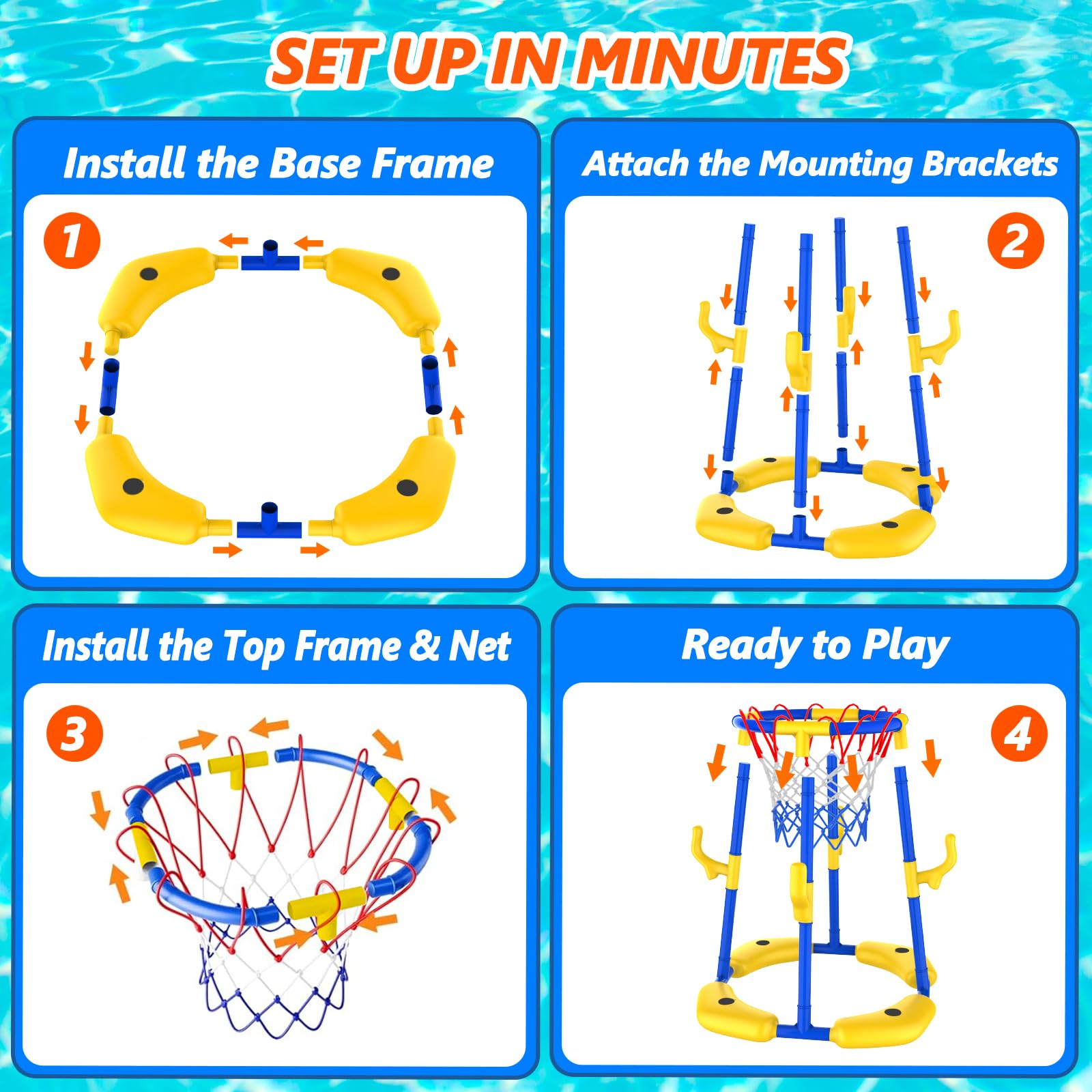 Doviden pump included for fast inflation and ready-to-play sessions