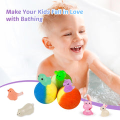DOVIPE colorful bubbles and colors enhance bath time with no staining.