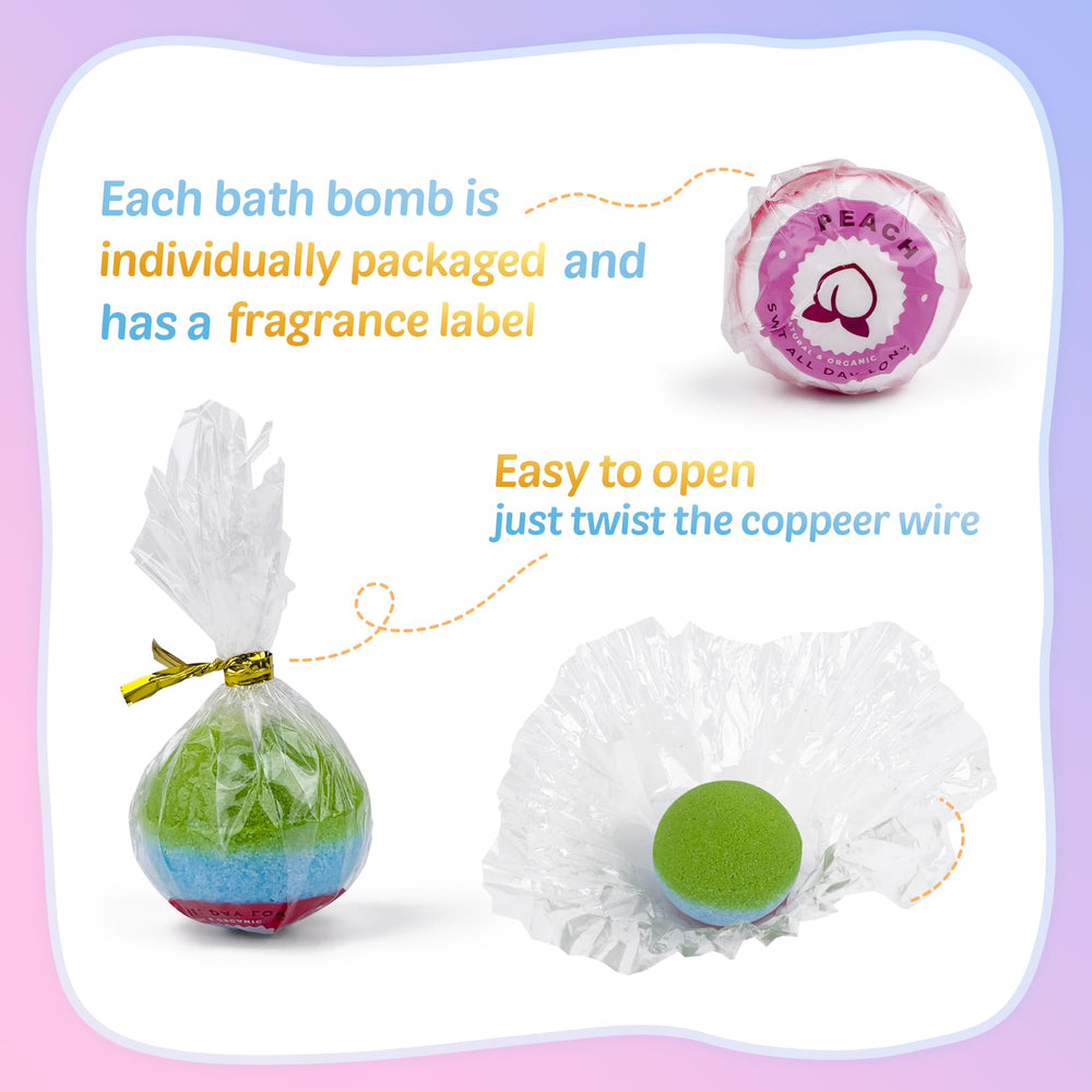 Gift-ready DOVIPE bath bomb set perfect for birthdays and holidays.