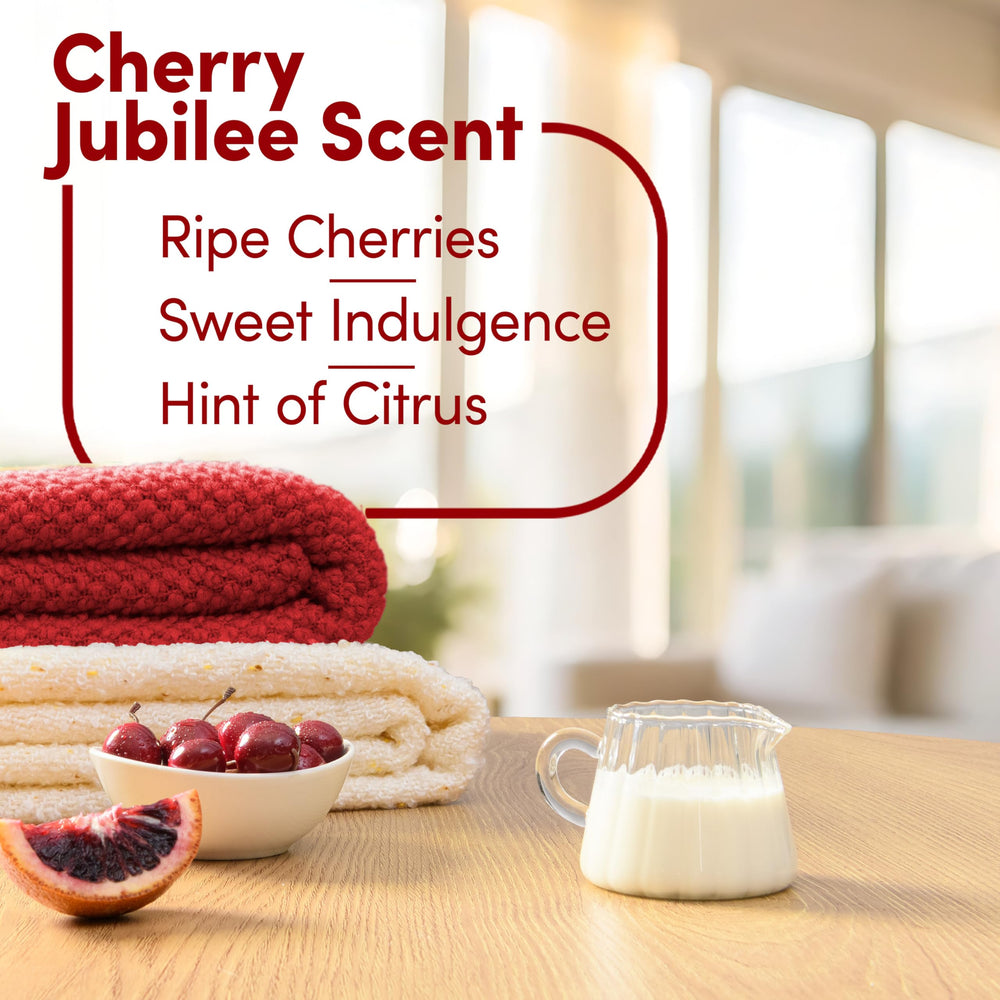 Downy Cozy Collection Cherry Jubilee beads cap front view adding fragrance to every cycle.