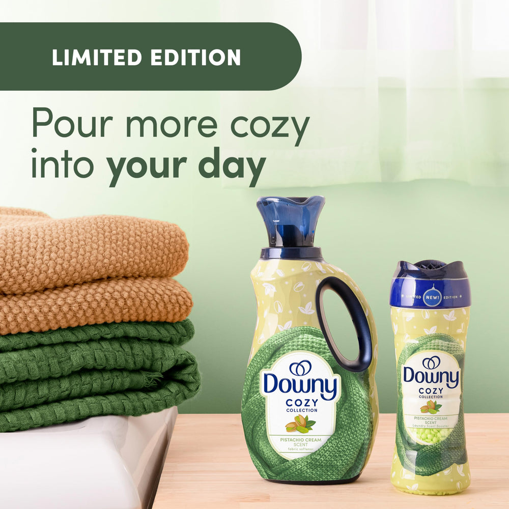Long-lasting fragrance from Downy Cozy Collection refreshes daily wear.