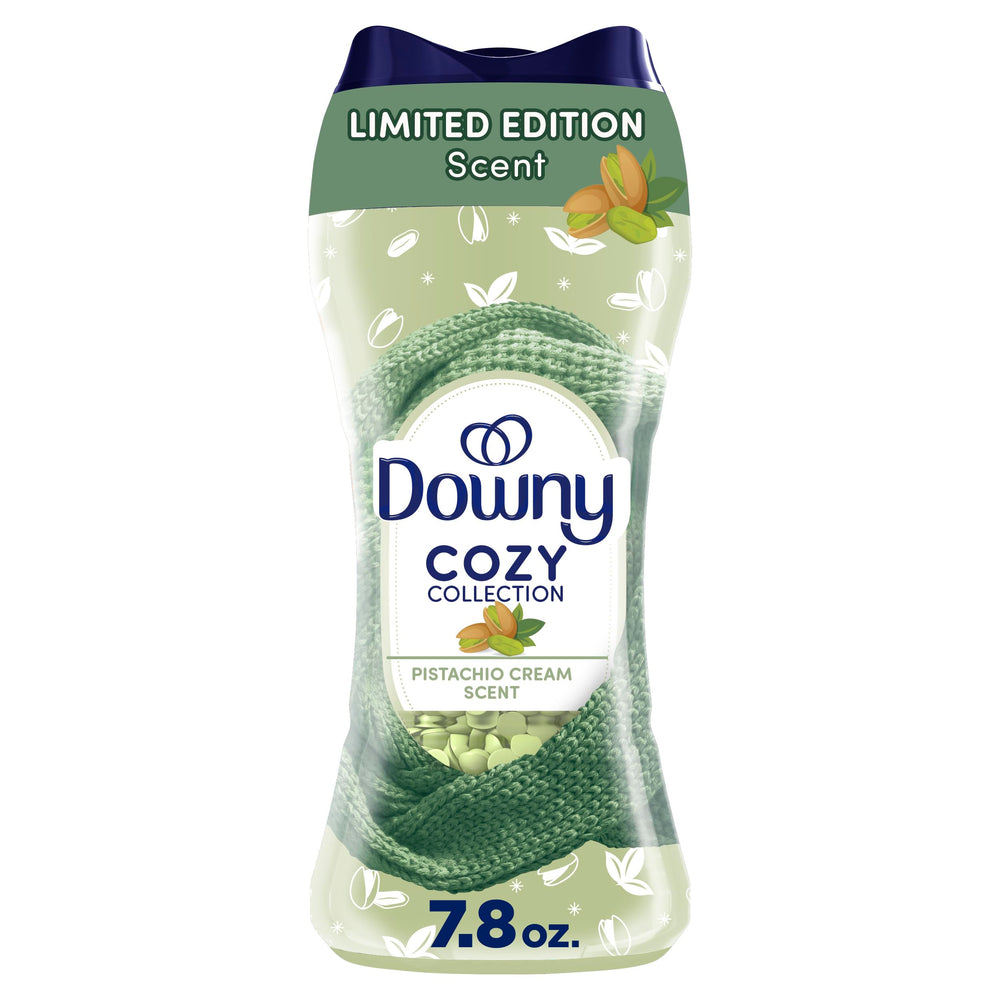 Downy Cozy Collection Pistachio Cream Scent Beads add a lush, long-lasting aroma to laundry.