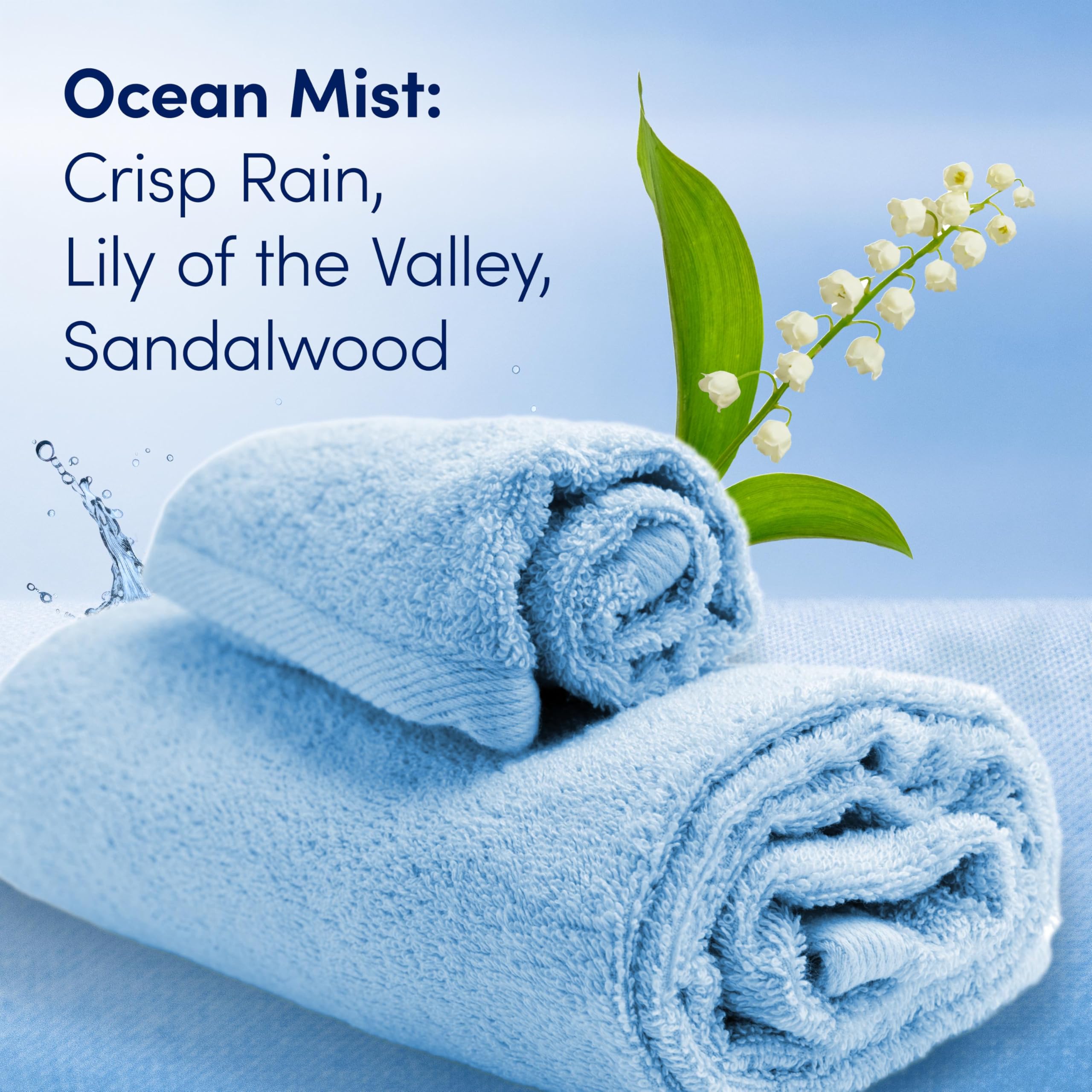 Downy Gentle Soft Ocean Mist bottle ready to measure and pour.