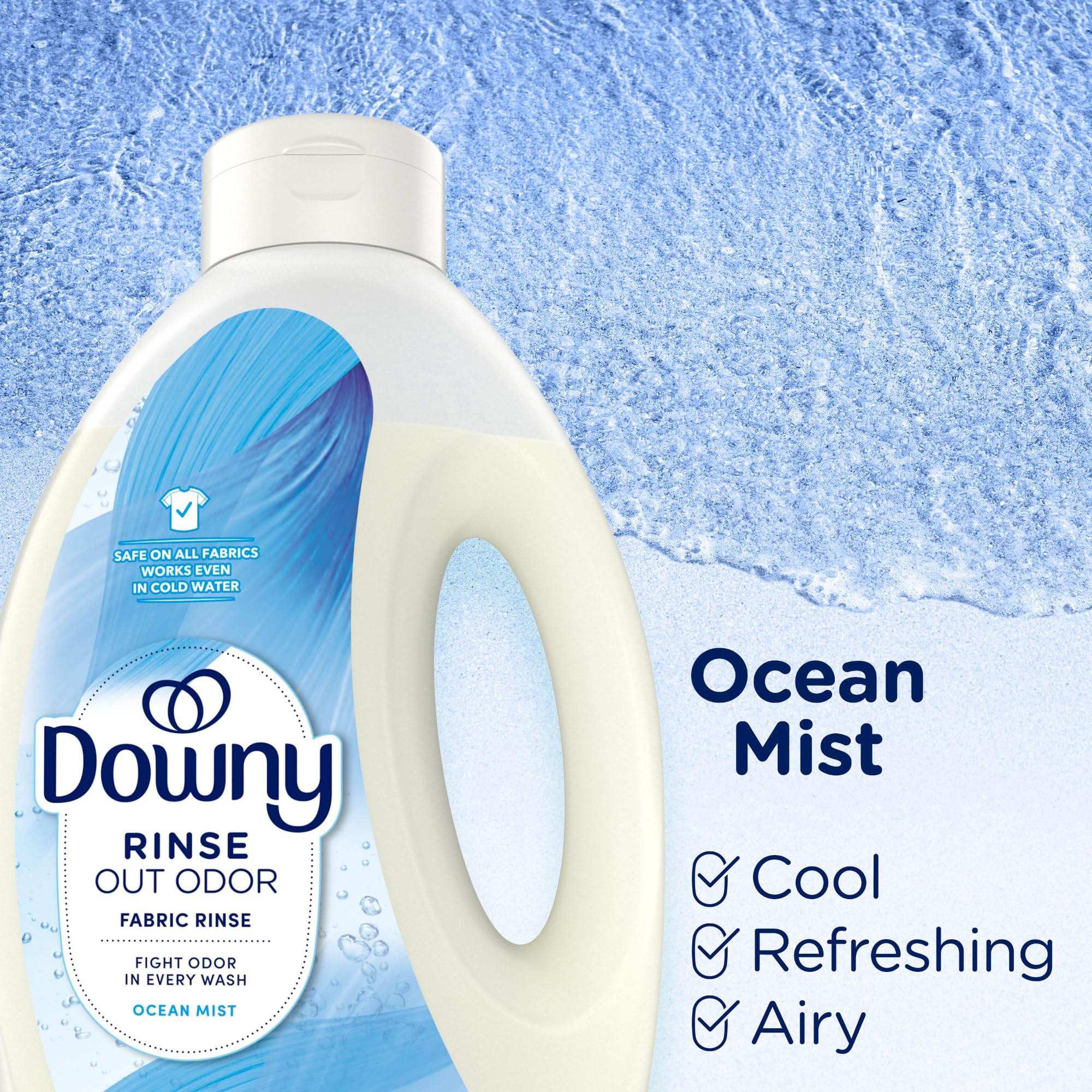 Downy Rinse fragrance-free design protects sensitive skin.