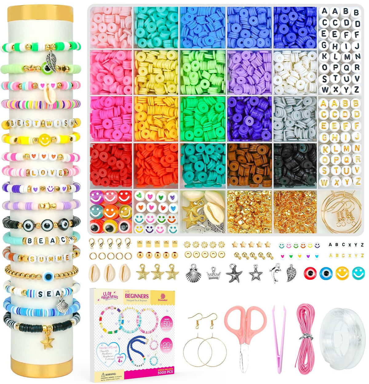 Dowsabel bracelet kit hero image shows beginner-friendly jewelry creation.