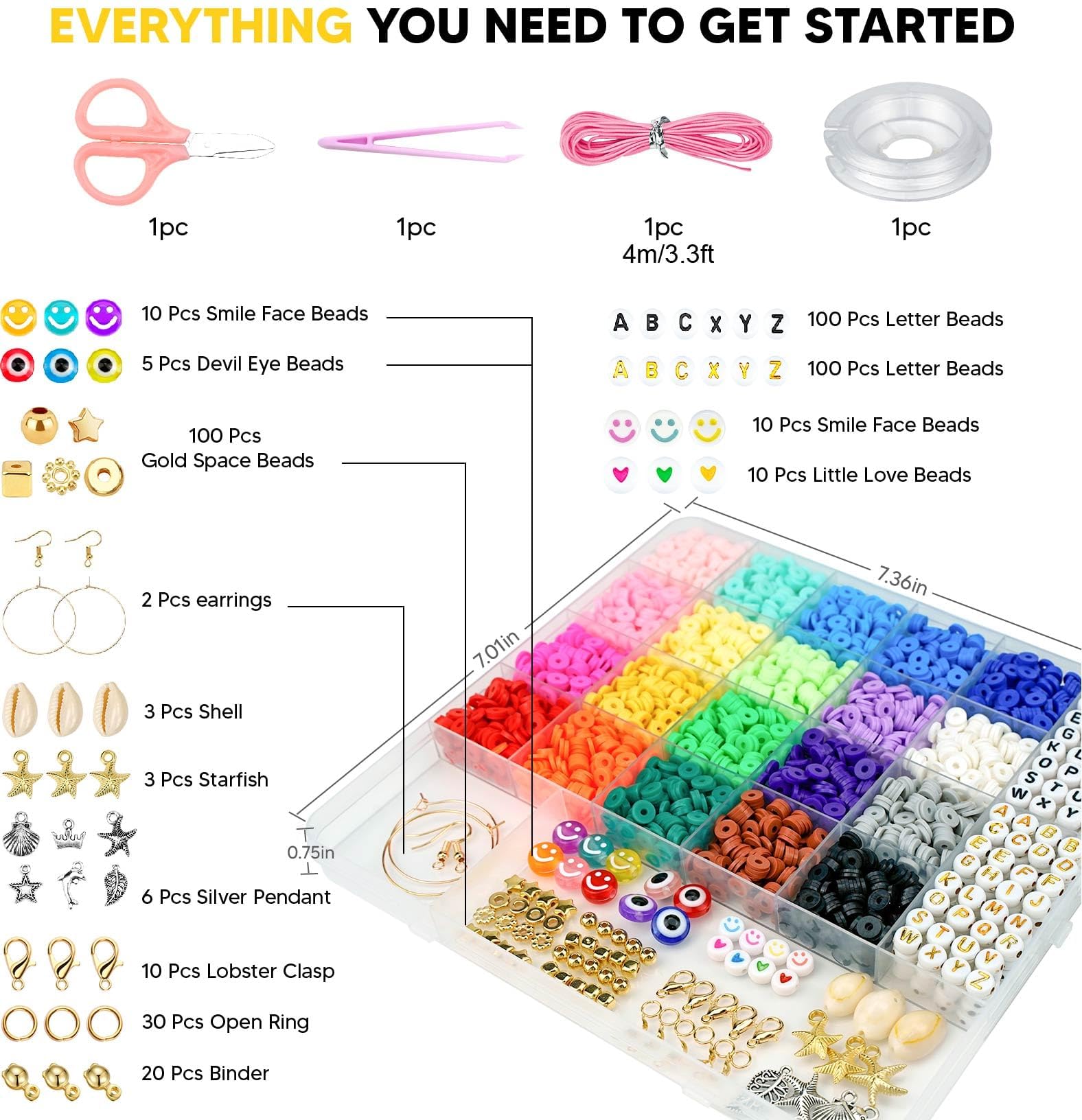 Dowsabel kid-friendly materials image emphasizes safe, durable beads for ages 4+.
