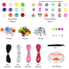 Dowsabel polymer clay beads in smile, animal, and fruit designs for charms.