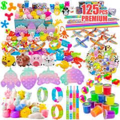 DQstar party favors 125-piece set with colorful prizes for classroom rewards