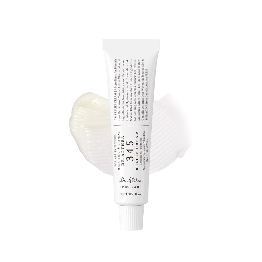Dr.Althea 345 Relief Cream bottle for daily moisturizer and blemish care