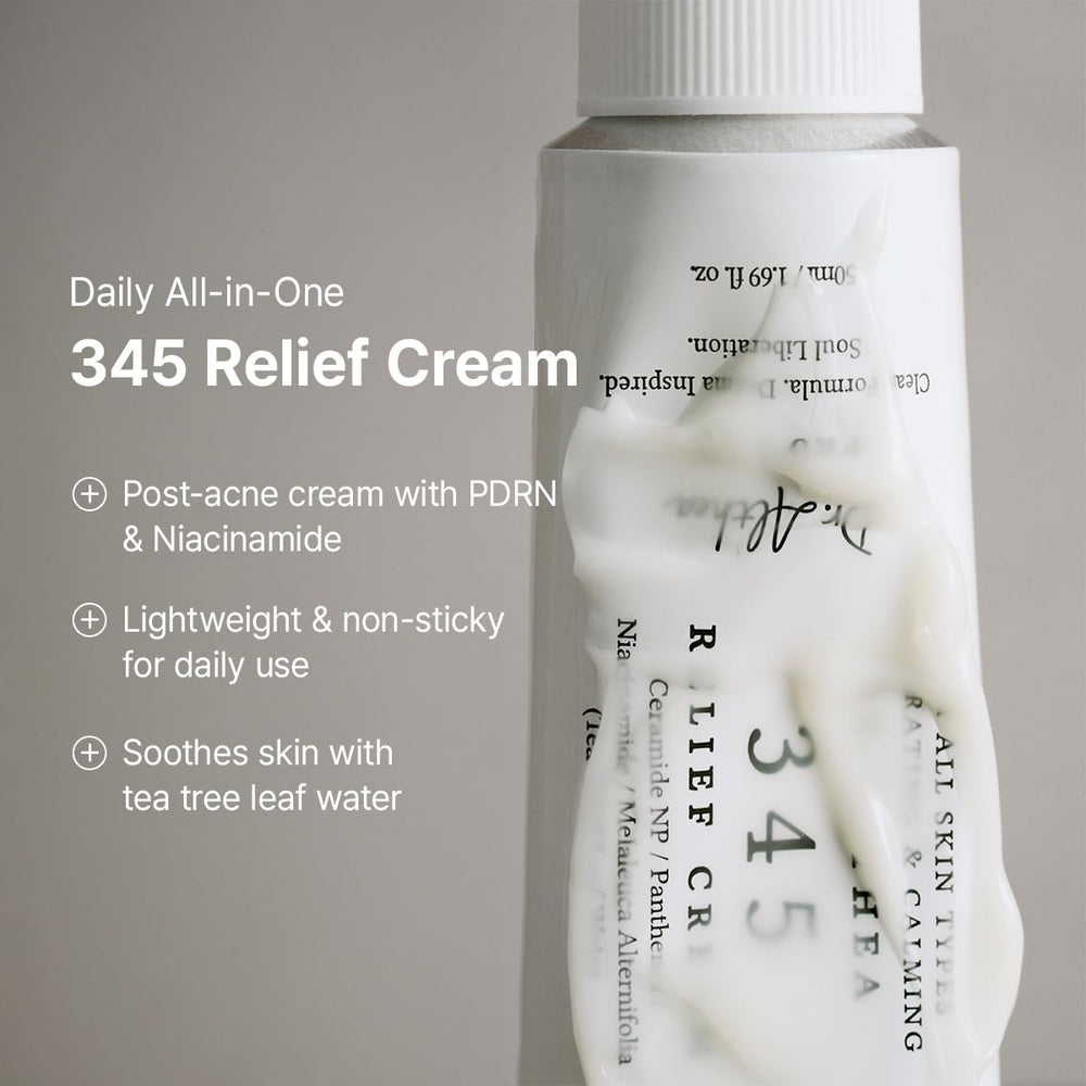 Dr.Althea 345 Relief Cream packaging box on a clean vanity.