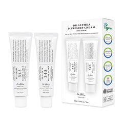 Dr.Althea 345 Relief Cream texture close-up showing a silky, non-greasy soothing finish.