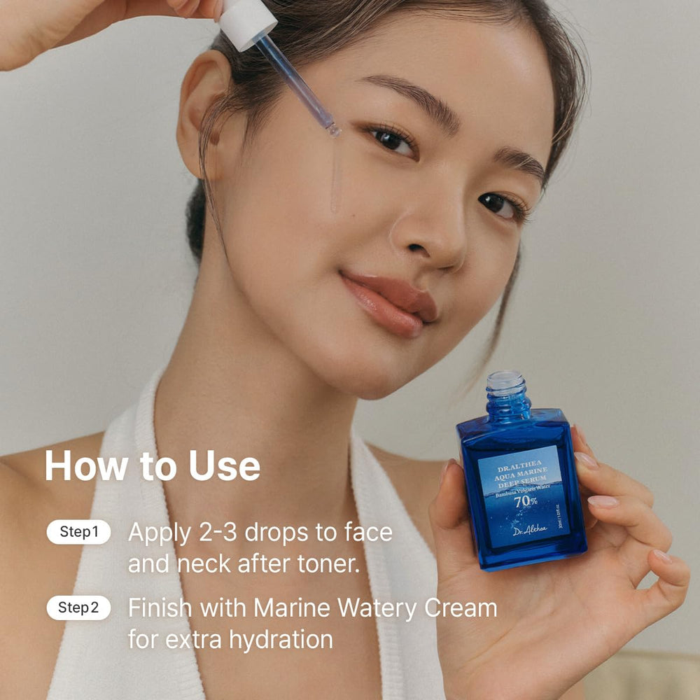 Dr.Althea Aqua Marine Deep Serum panthenol ingredient highlights moisture retention