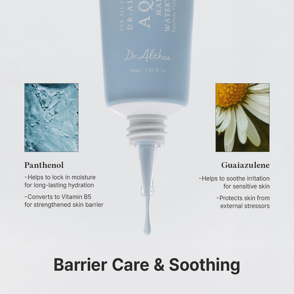 Panthenol helps lock in moisture with Dr.Althea Aqua Marine Watery Cream.
