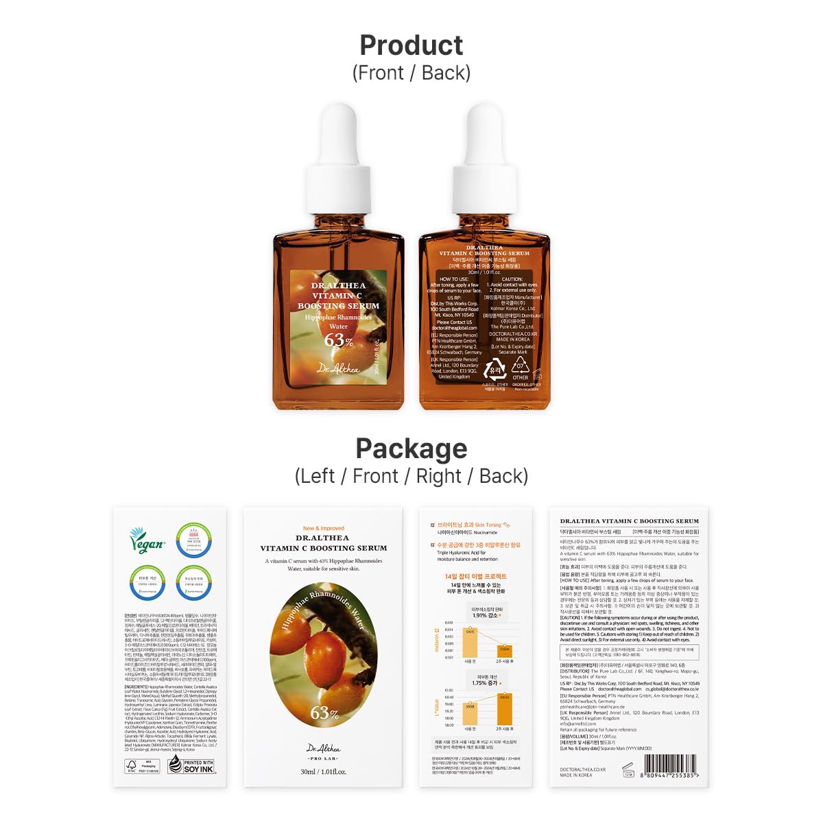 Vegan-certified Dr.Althea packaging reflecting ethical skincare choices.