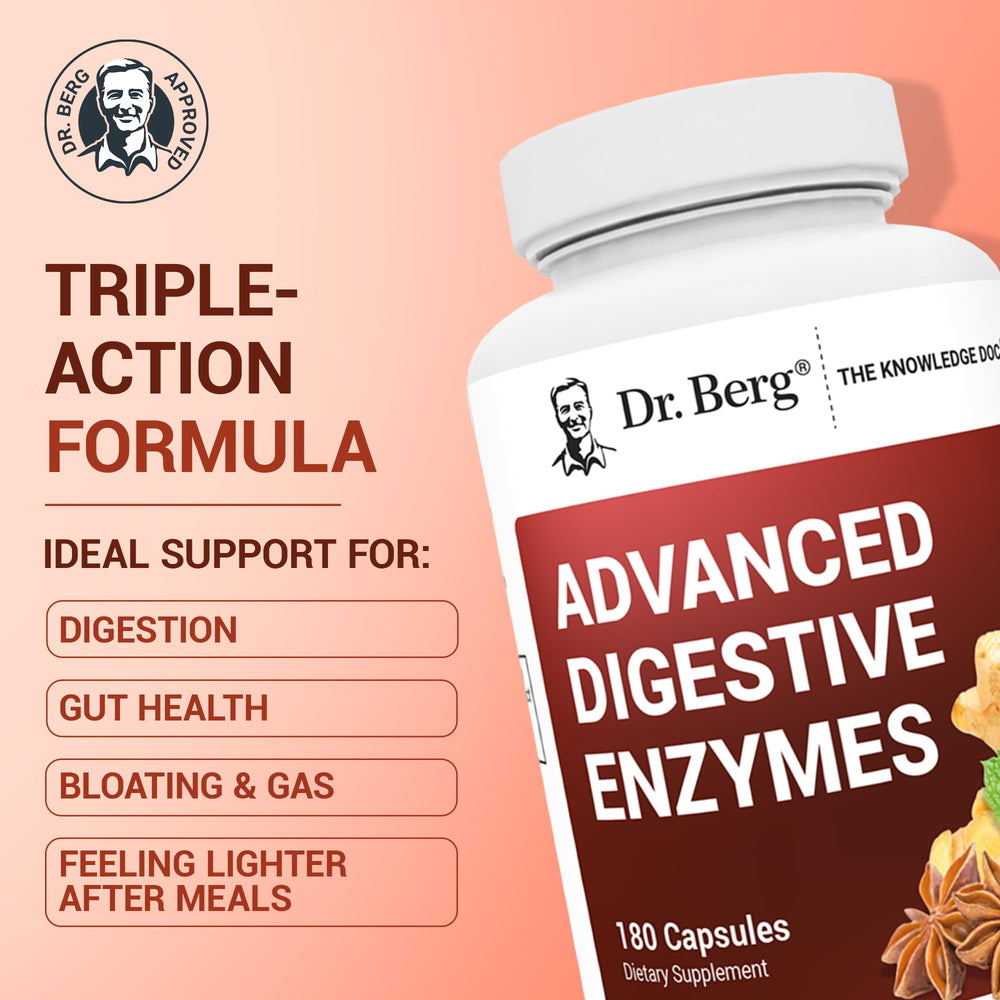 Dr. Berg Advanced Digestive Enzymes ACV blend bottle